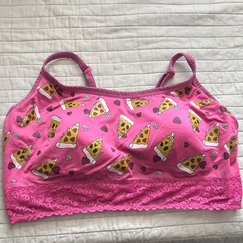 Torrid Curve Pink Pizza Skull Print Bralette